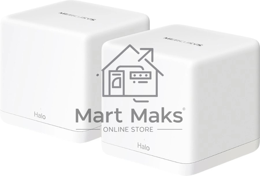 Бесшовный Mesh роутер Mercusys Halo H60X(2-pack) AX1500 10/100/1000BASE-TX белый (упак.:2шт)
