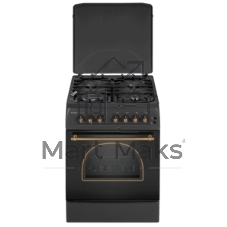 Плита комбинированная Kraft KF-FSK6402EBL, конфорок 4 шт, духовка электрическая, 60 см x 87 см x 63 см
