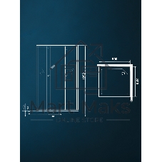 Душевой уголок квадратный BAU Stil pattern 80х80х195, с поддоном 12,5 см, закаленное стекло толщиной