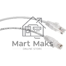 Шнур комм. Cabeus, кат. 5е, неэкр., U/UTP, RJ45/RJ45, PVC, AWG24, 0.5м, белый