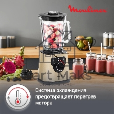 Блендер стационарный Moulinex LM871A10 песочный/черный, 1200 Вт, 3 скорости