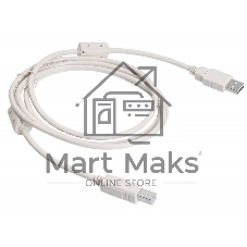 Кабель BuroКабель USB2.0 USB2.0-AM/BM-1.8M-MG A(m)/B(m) (1.8м) феррит.кольца(USB2.0-AM/BM-1.8M-MG)