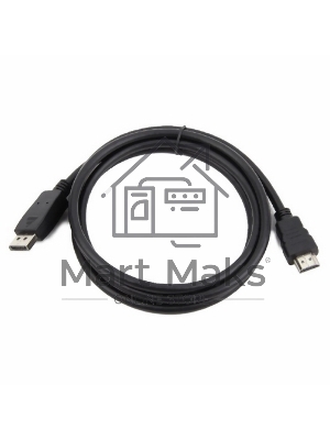 Кабель DisplayPort-HDMI Gembird/Cablexpert 1,8м, 20M/19M, черный, экран, пакет (CC-DP-HDMI-6)