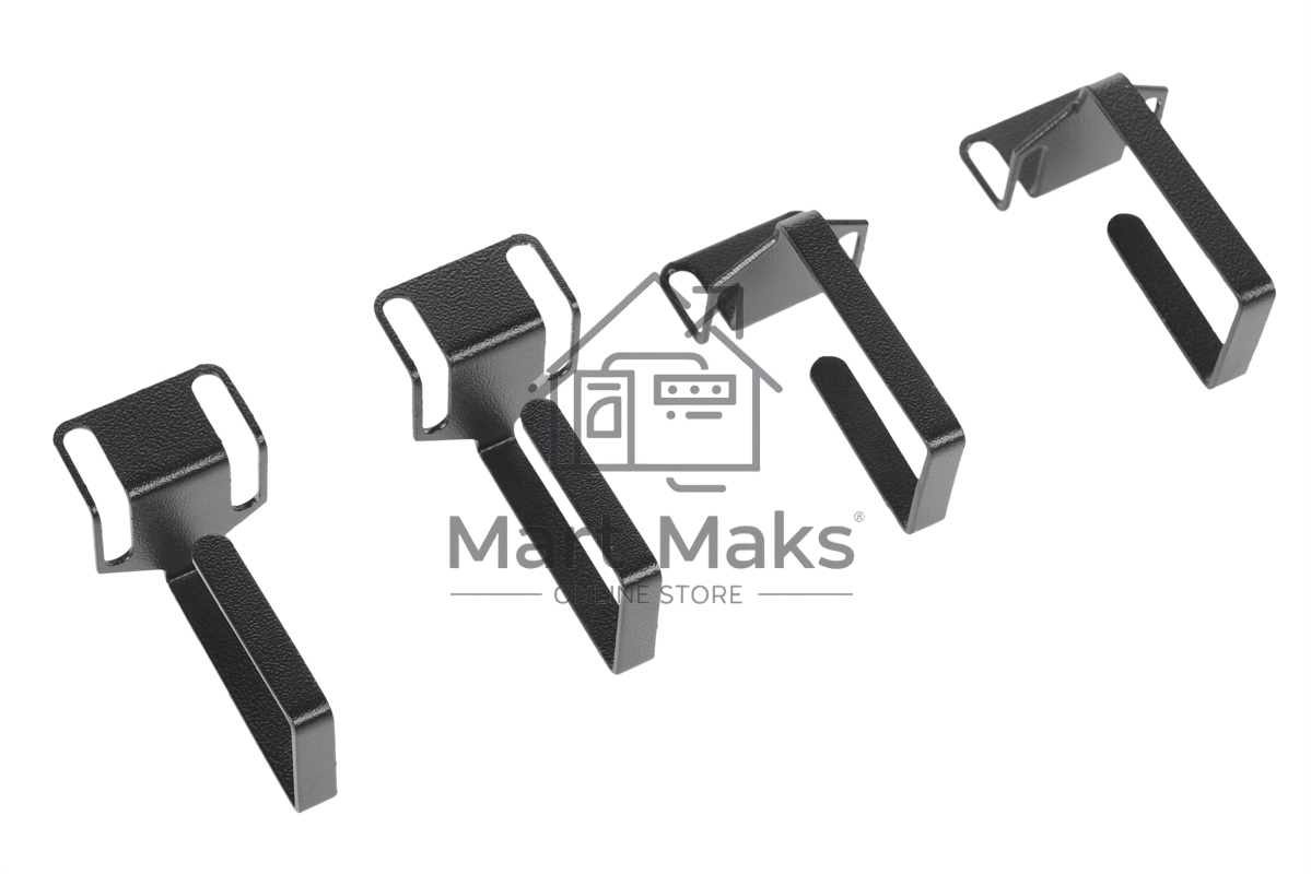 Органайзер кабельный одинарный изгонутый, черный