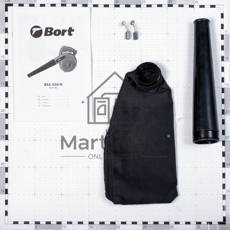 Пылесос электрический Bort BSS-550-R (Воздуходувка) (550 Вт; воздуховка; регулировка скорости) 