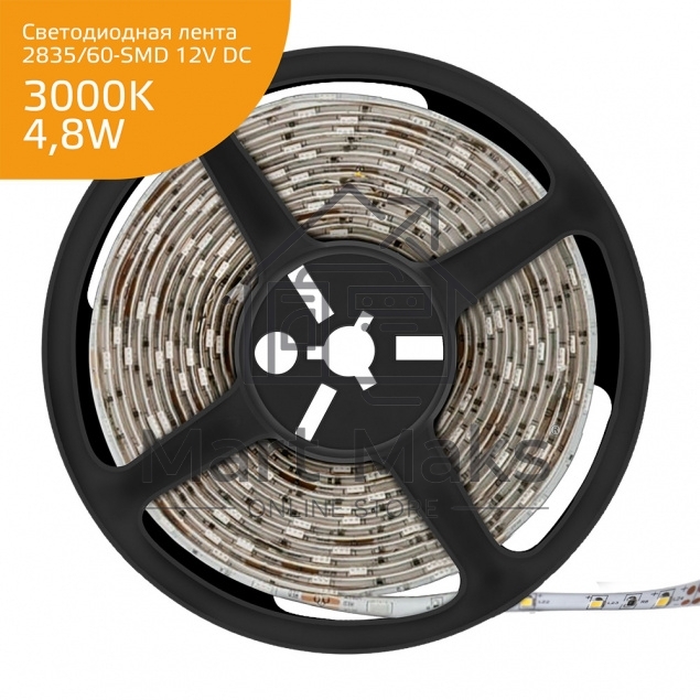 Лента LED Elementary 2835 -SMD 4.8W 12V DC теплый белый IP66 (ZIP bag 5m)