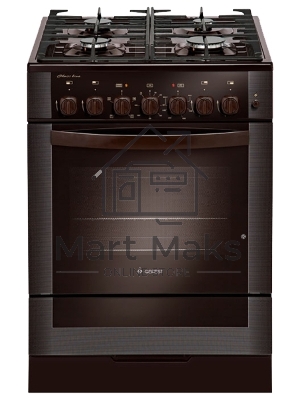 Плита комбинированная Gefest ПГЭ 6502-02 0045 коричневый, конфорок 4 газовых, духовка 55 л, 60 см x 85 см x 60 см