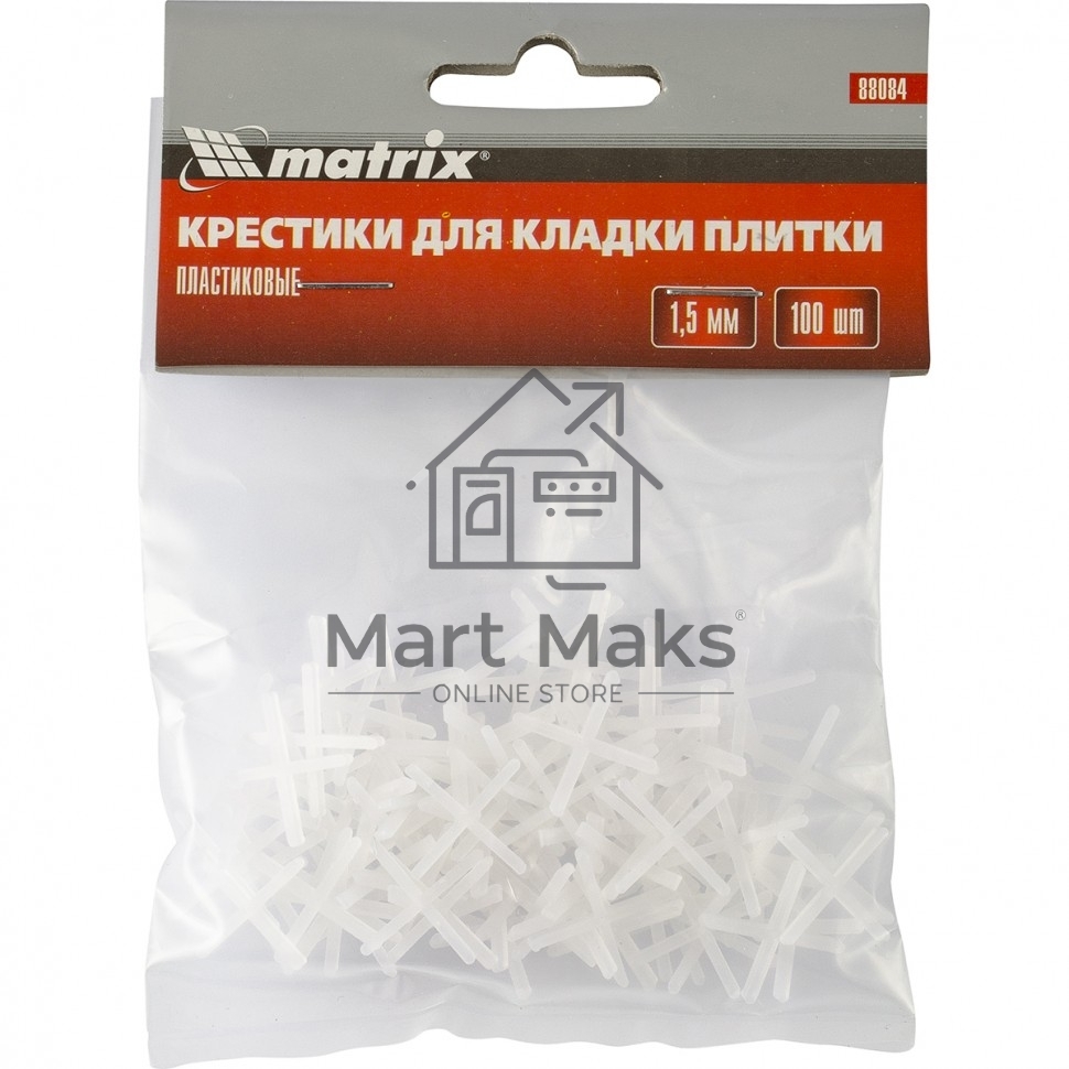 Крестики, 1,5 мм, для кладки плитки, 100 шт. Matrix
