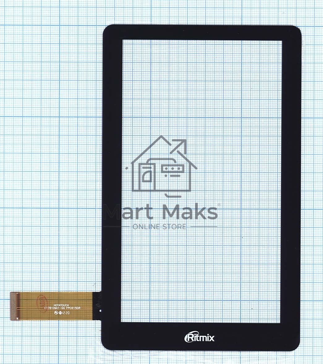 Сенсорное стекло (тачскрин) Ritmix 7, черное