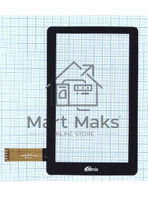 Сенсорное стекло (тачскрин) Ritmix 7, черное