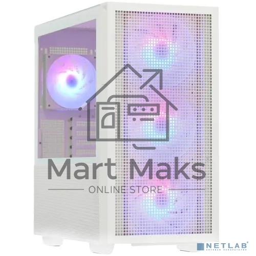 Компьютерный корпус Deepcool CH560 WH без БП, боковое окно (закаленное стекло)