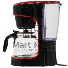 Кофеварка капельная SUPRA CMS-0655 черный/красный, исп. кофе - молотый, 720 мл, 750 Вт.