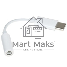 Переходник Apple A2049 MW2Q3FE/A Jack 3.5 (f)-USB Type-C (m) 0.1м белый