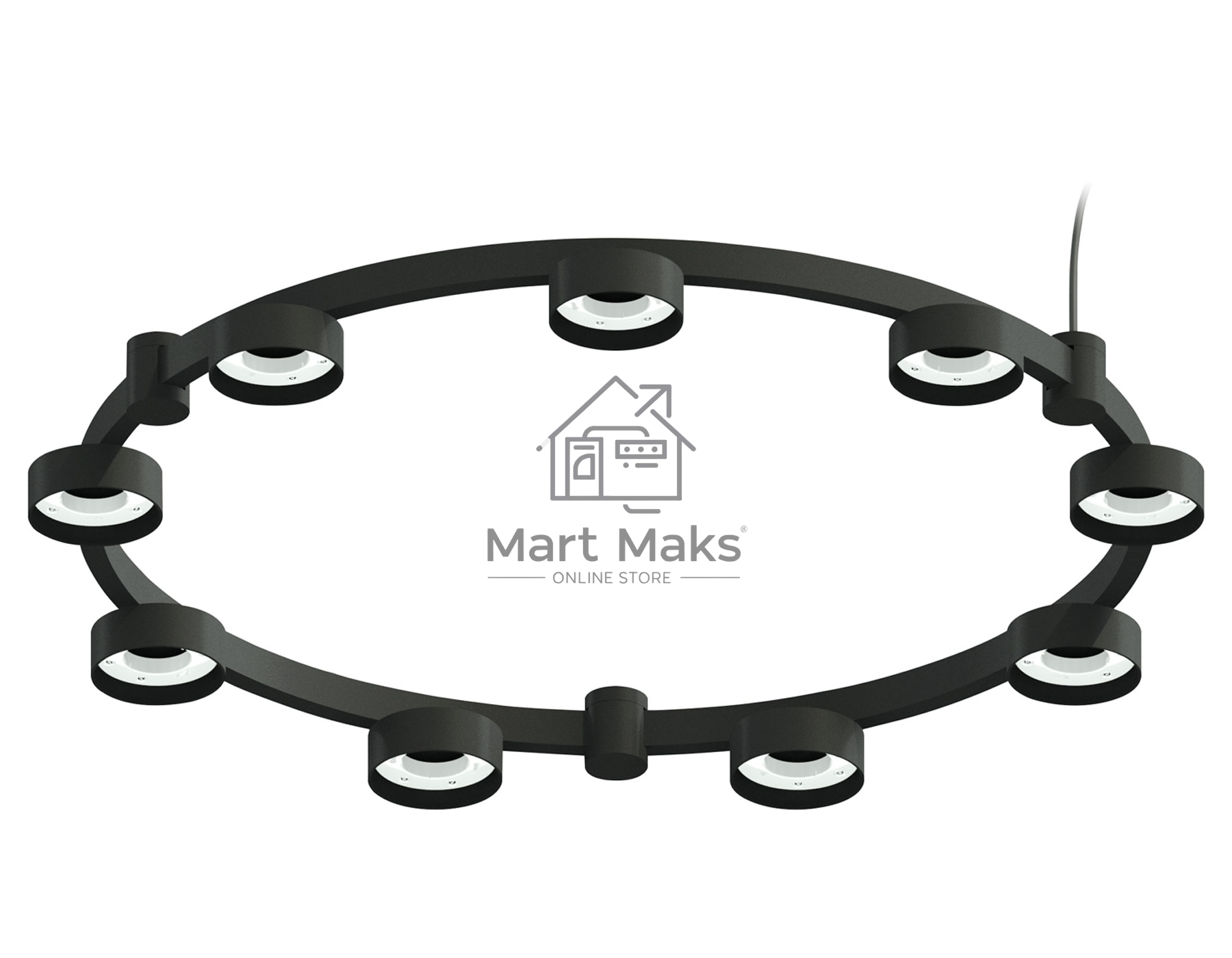 Корпус светильника C9242/9 SBK черный песок D740*70.5mm GX53/9