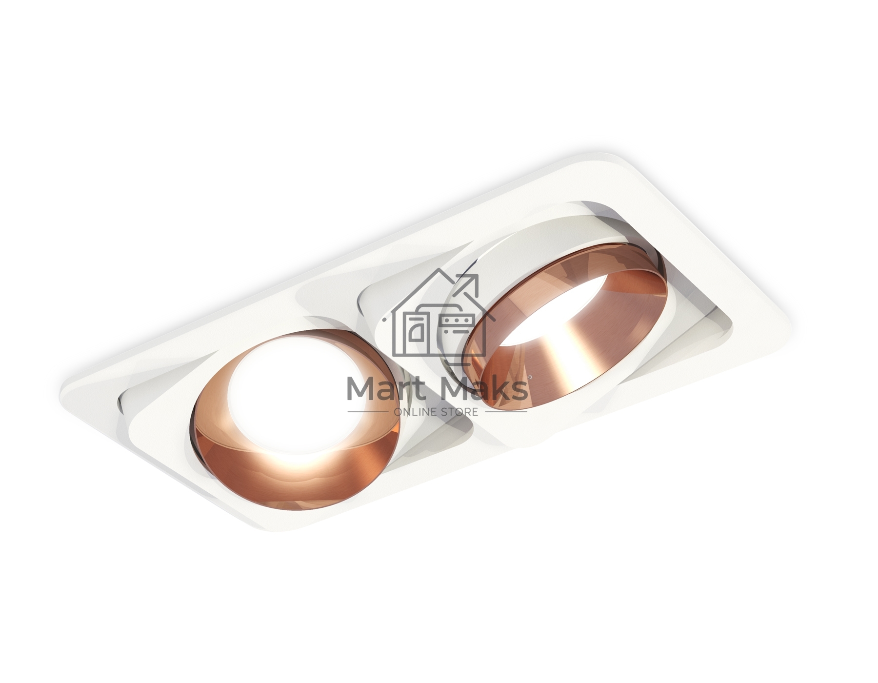 Комплект встраиваемого поворотного светильника Ambrella light XC7663025 SWH/PPG белый песок/золото розовое полированное MR16 GU5.3 (C7663, N7035)