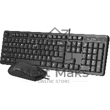 Комплект клавиатура+мышь A4Tech KR-3330 проводной, USB, 1200 DPI, чёрный