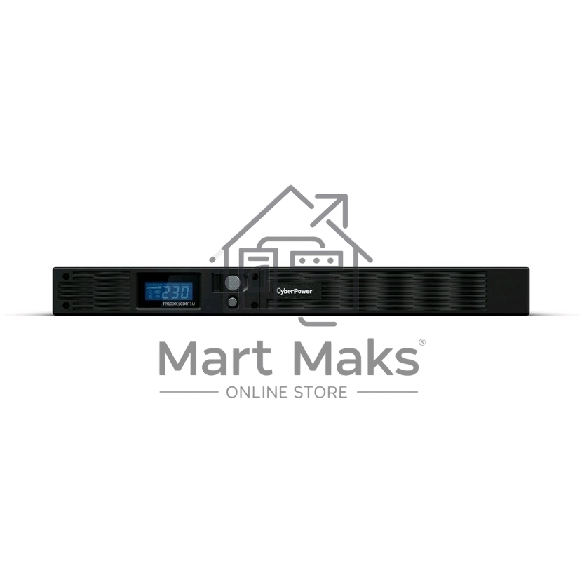 Источник бесперебойного питания Line-Interactive CyberPower PR1000ELCDRT1U 1000VA/800W USB/RS-232/EPO/SNMPslot (6 IEC С13)