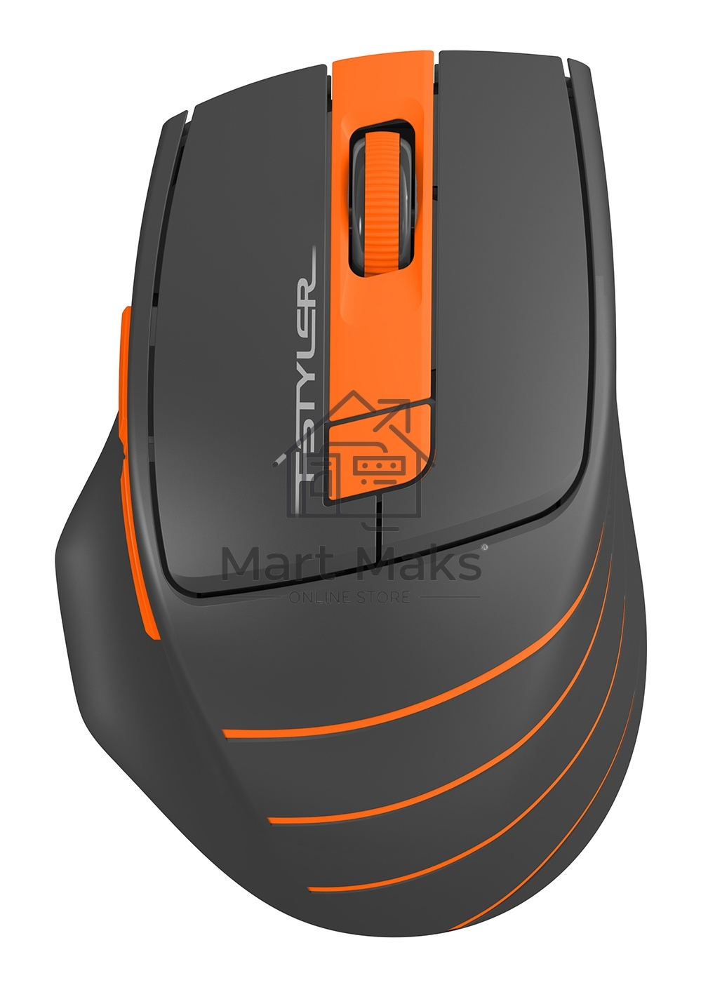 Мышь беспроводная A4Tech Fstyler FG30S серый/оранжевый, 2000 dpi, радиоканал, USB, кнопки - 6