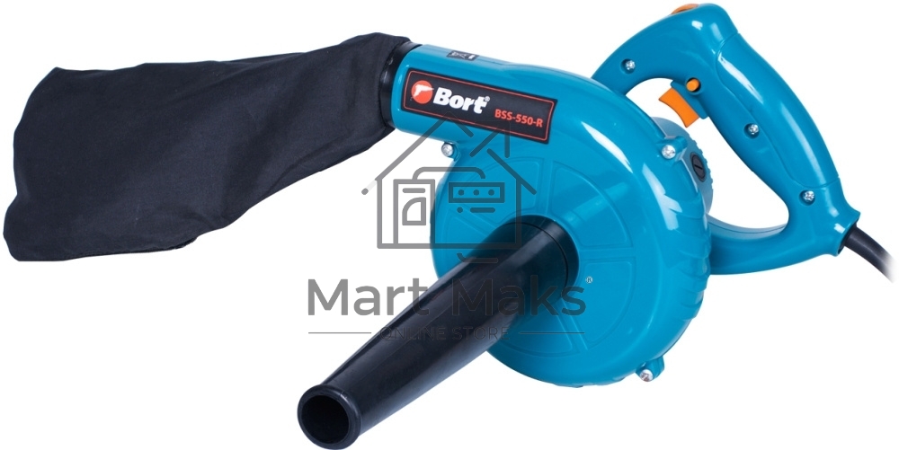 Пылесос электрический Bort BSS-550-R (Воздуходувка) (550 Вт; воздуховка; регулировка скорости) 