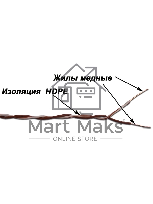 Кабель 1-парный кроссировочный, 24 AWG, бухта 500 метров, бело-оранжевый