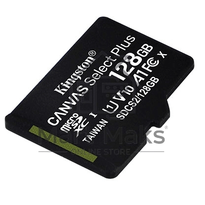 Флеш карта Kingston 128GB micSDXC Canvas Select Plus 100R A1 C10 Single Pack w/o ADP EAN: 740617299076