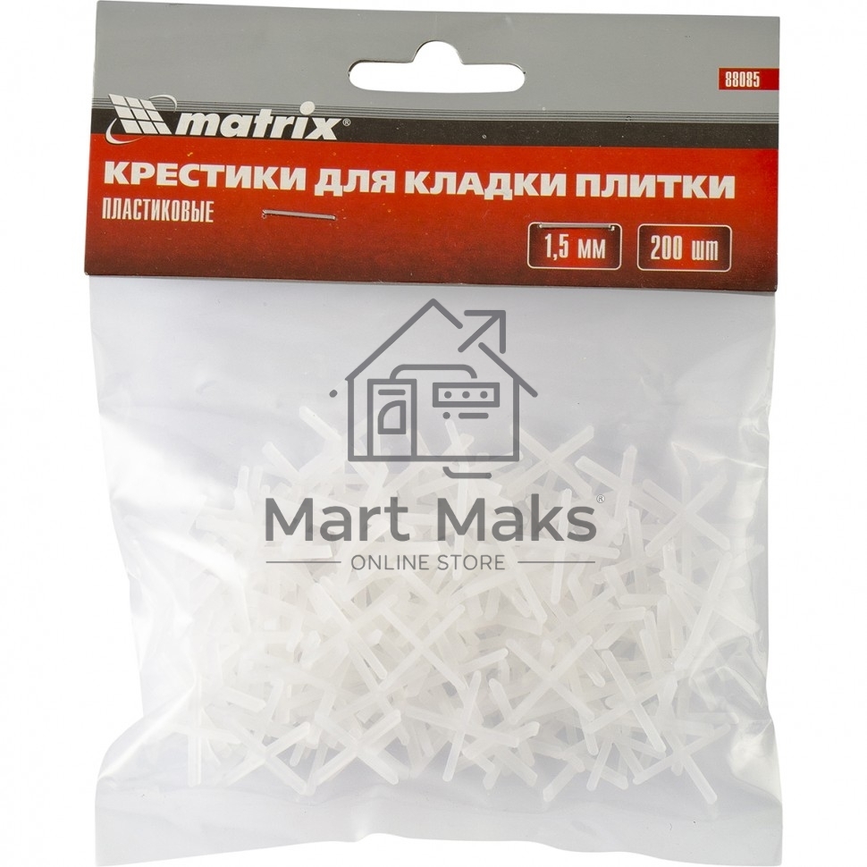 Крестики, 1,5 мм, для кладки плитки, 200 шт. Matrix