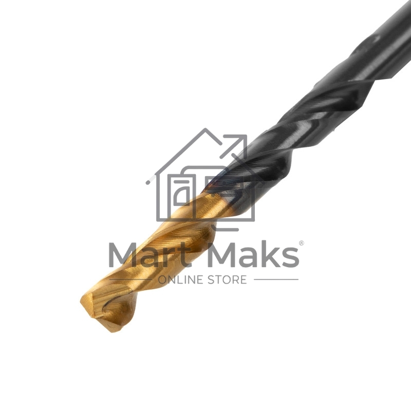 Сверло по металлу, 4,2 мм, HSS-Tin, Golden Tip, 10 шт. Denzel