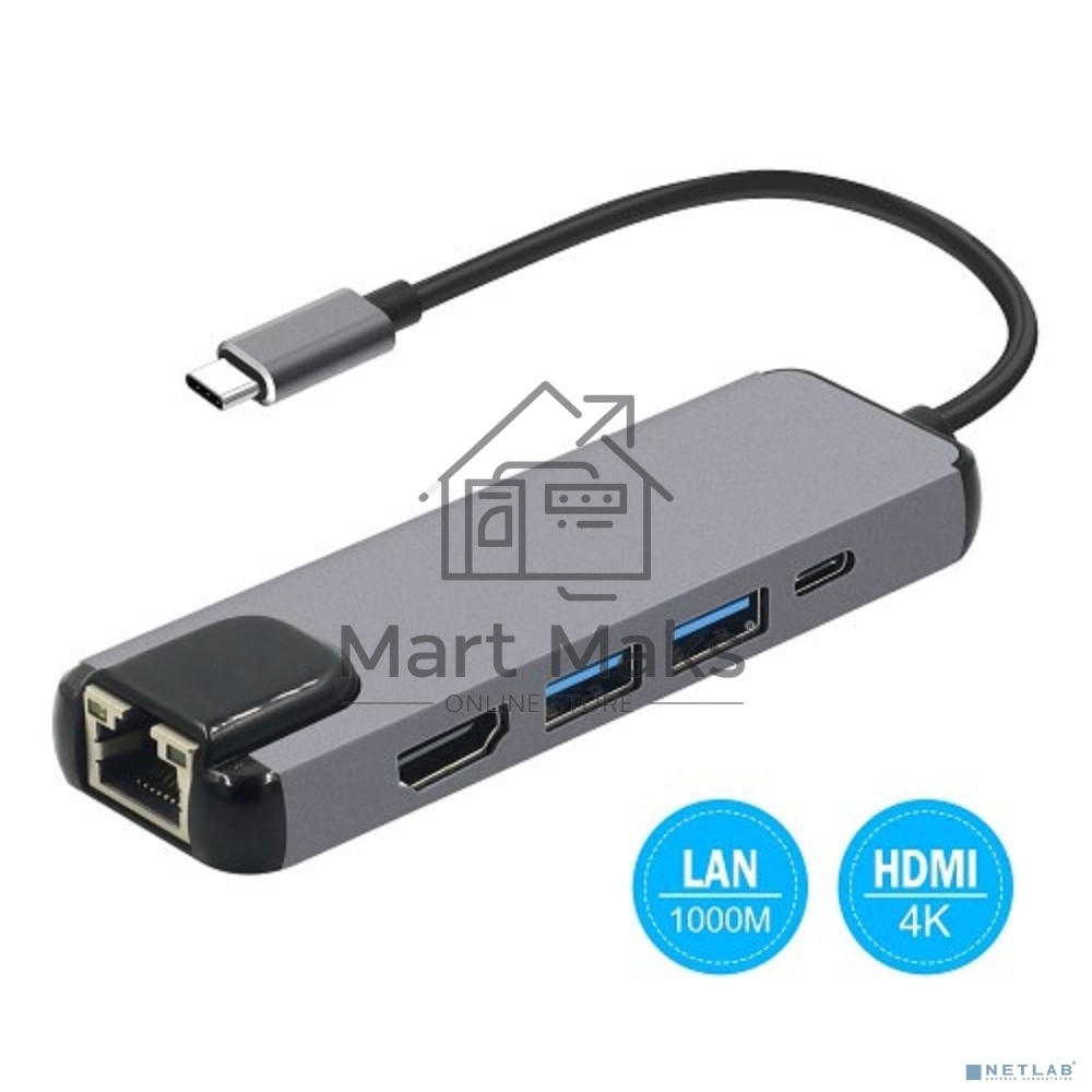 USB-концентратор USB Type C KS-is KS-561