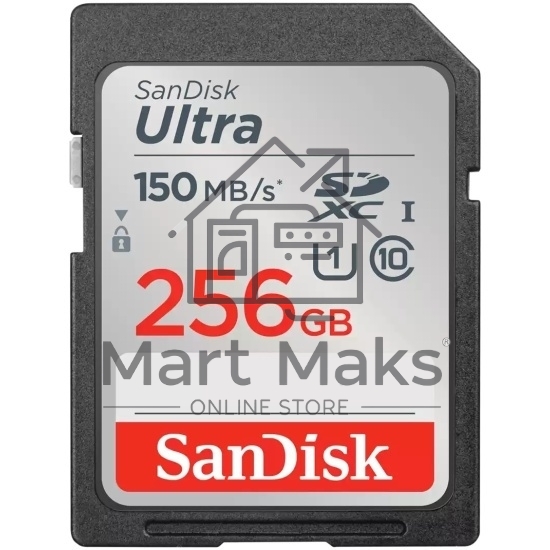 Флеш карта SD 256GB SanDisk SDXC Class 10 UHS-I Ultra 120MB/s