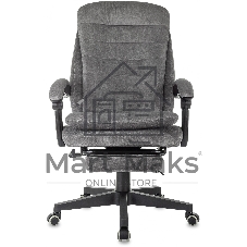 Кресло руководителя Бюрократ T-9950MSG-F Fabric серый Light-19, крестов. пластик, подст. для ног