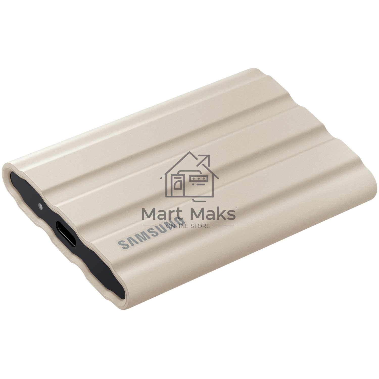 Внешний накопитель SSD Samsung External SSD T7 Shield, 1TB, Type C-to-C/A, USB 3.2 Gen2, R/W 1050/1000MB/s, IP65, 88x59x13mm, 98g, Beige (12 мес.)