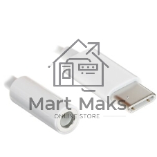 Переходник Apple A2049 MW2Q3FE/A Jack 3.5 (f)-USB Type-C (m) 0.1м белый