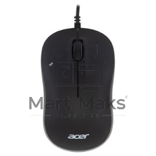 Мышь проводная Acer OMW140 черный, 1200 dpi, USB, кнопки - 3