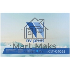 Картридж лазерный NVPrint совместимый Samsung CLT-C406S Cyan для CLP-360/365/368/CLX-3300/3305 (1000k)