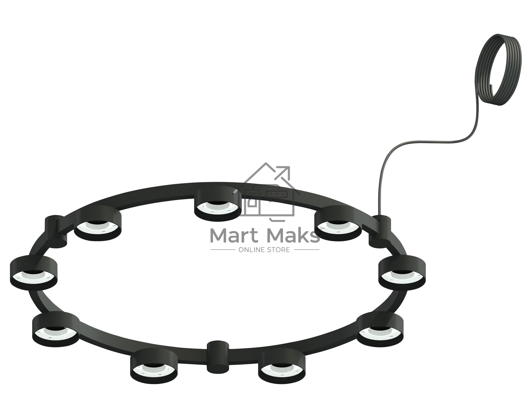 Корпус светильника C9242/9 SBK черный песок D740*70.5mm GX53/9