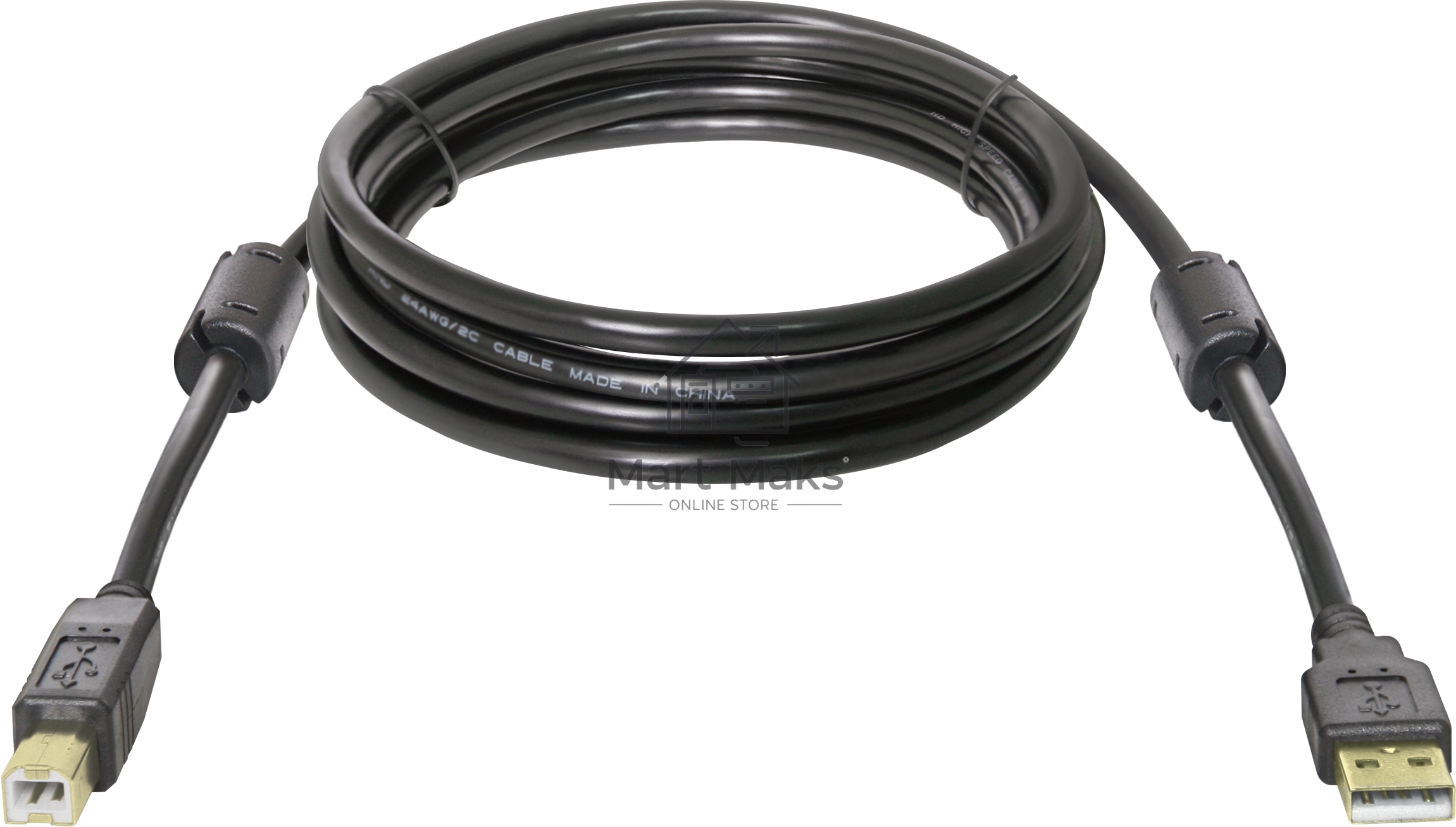 Кабель Defender USB04-10 PRO Кабель USB 2.0 для соед. 3.0м AM/BM, зол.конт, 2фер.фил.