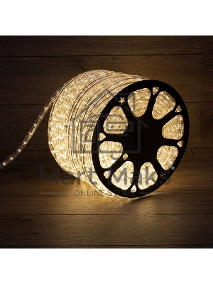 Дюралайт Neon-night LED, постоянное свечение (2W) - теплый белый, 36 LED/м, бухта 100м