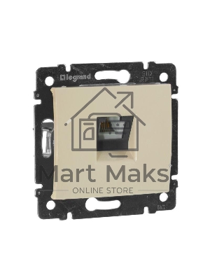 Розетка телефонная Valena RJ11 4 контакта 1 коннектор (слоновая кость) Legrand 774338