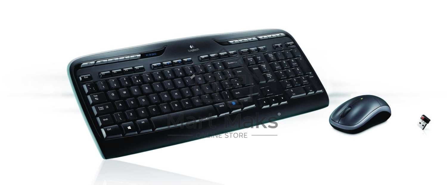Клавиатура + мышь Logitech MK330 клав:черный мышь:черный USB беспроводная Multimedia