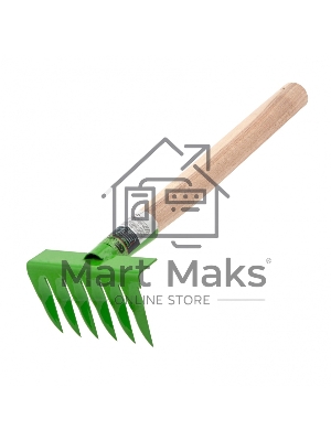 Грабли витые 6-зубые, 120х390 мм, стальные, деревянная рукоятка, АГРОНОМ, Россия Сибртех