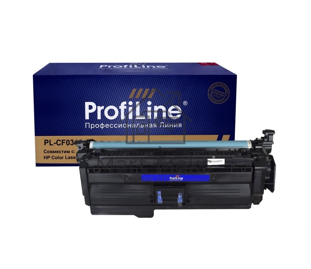 Картридж лазерный ProfiLine PL-CF031A (№646A) для принтеров HP Color LaserJet CM4540 Голубой 12500 копий