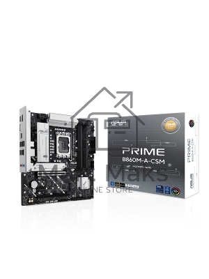 Материнская плата ASUS PRIME B860M-A-CSM, LGA1851, Intel B860, 4xDDR5, 4xSATA, 2xM.2, 1xPCIe 5.0 x16, 1xPCIe 4.0 x4, 1xPCIe x1, 2xDP, 1xHDMI, 1x2.5Gb LAN, 4xUSB 2.0, 2xUSB 3.2 Gen 1, 1xUSB 3.2 Gen 2, 1xUSB-C, 3x3.5 мм, 7.1, mATX