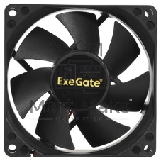 Вентилятор для корпуса ExeGate EX08025S3P-24 черный, 80 мм, 2850 об/мин, 28 дБ, 3 pin