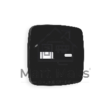 Лицевая панель OMEGA (Черный матовый) для розетки 2USB тип A+C QUANT OP8110