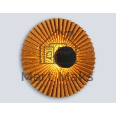 Настенный светильник Ambrella light LH72647 BK/CF черный/кофе 6W 3000K D300*100
