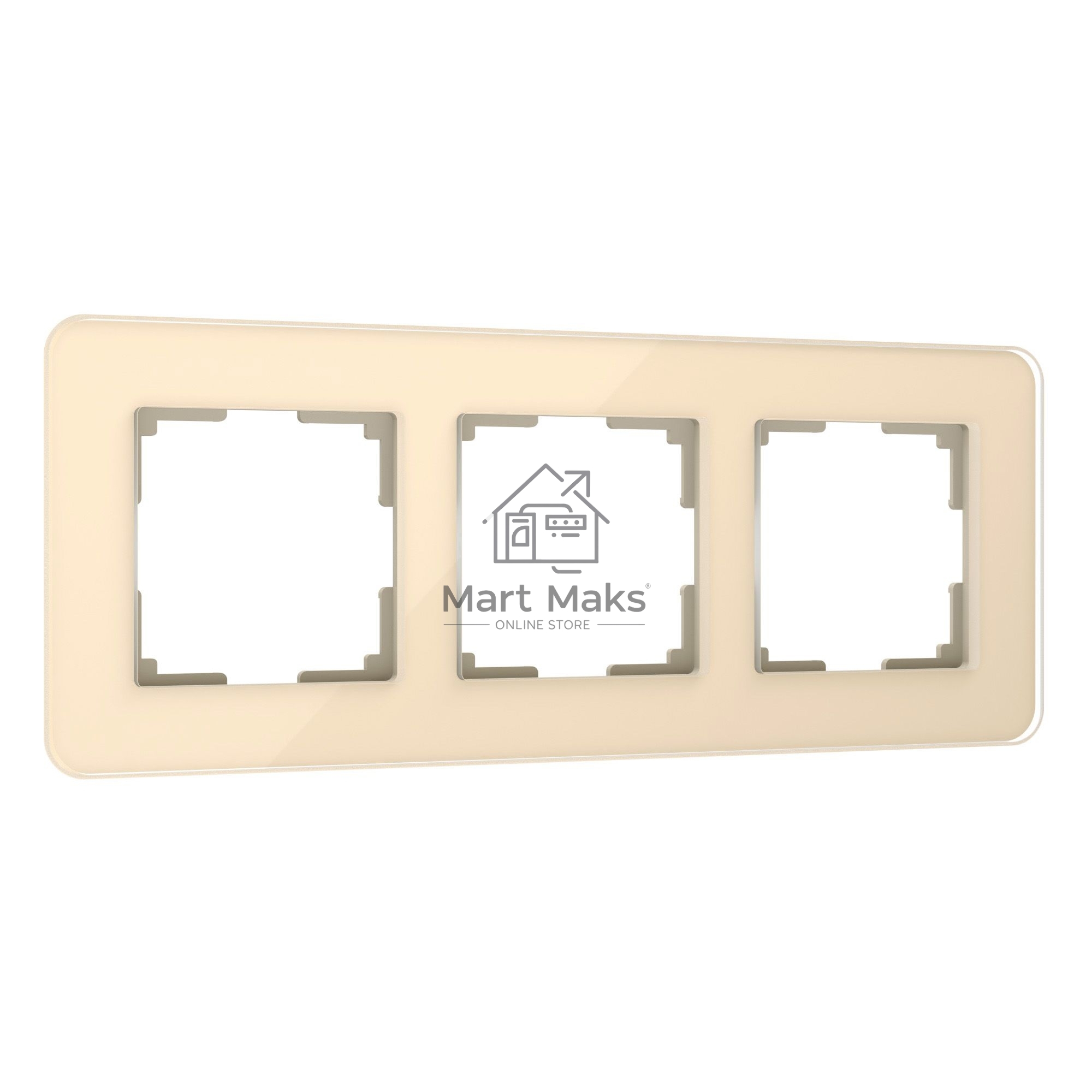 Рамка на 3 поста Elite (айвори, стекло) W0032443