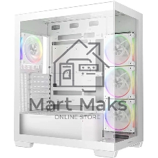 Компьютерный корпус Deepcool CG580 4F V2 WH без БП, боковое окно (панорама), 4x120мм ARGb PWM вентилятора, белый, ATX (R-CG580-WHADA4-G-2)