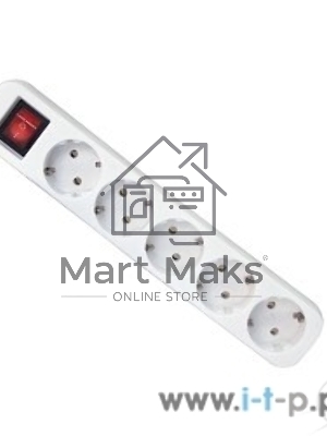 Удлинитель Defender S530 белый 3.0 м, 5 розеток 