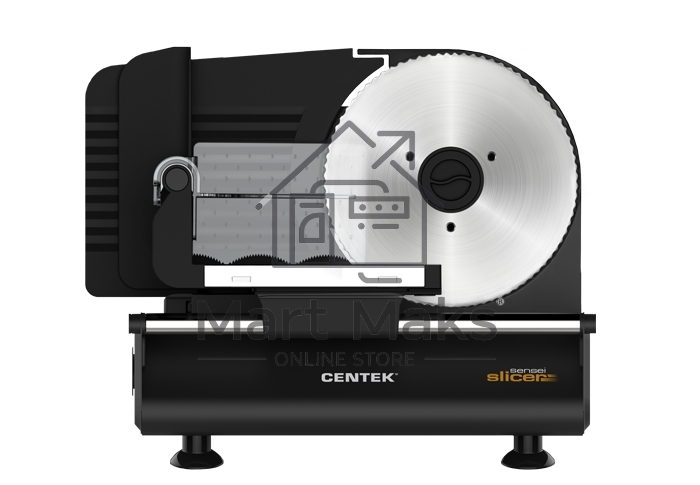 Ломтерезка Centek CT-1381 черный, 150 Вт толщина нарезки 3-20мм, съемная каретка, спец. держатель