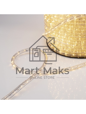 Дюралайт Neon-night LED, постоянное свечение (2W) - теплый белый, 36 LED/м, бухта 100м